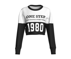 Girls Cropped Sweatshirt - ONE STEP | Marvelous / Clo3d / obj / fbx