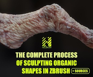 Complete Process Of Sculpting Organic Shapes in Zbrush