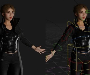 Dark Fantasy Character Elara - Fully Rigged 3D Model