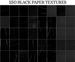 150 Black Paper Textures, Cardboard, Grainy, Distressed, Glued, Crumpled, Subtle, Folded, Kraft