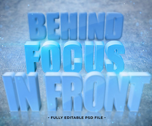 Focus PSD Fully Editable Text Effect. Layer Style PSD Mockup Template