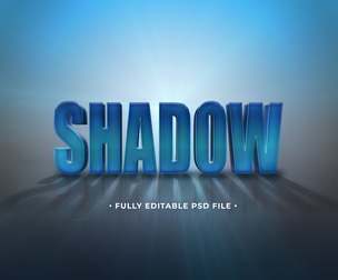 Shadow PSD Fully Editable Text Effect. Layer Style PSD Mockup Template