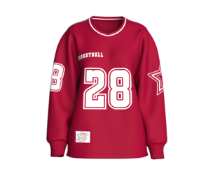 Girls Basketball Sweatshirt With Patch V2 | Marvelous / Clo3d / obj / fbx