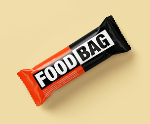 Glossy Snack Bar Packaging Mockup PSD Template