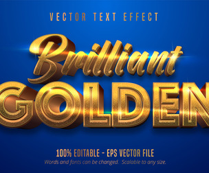Brilliant golden Text Effects, EPS Template File.