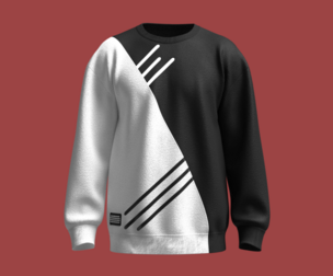 Men Printed Sweatshirt With Patch  | Marvelous / Clo3d / obj / fbx