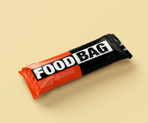 Glossy Snack Bar Packaging Mockup PSD Template
