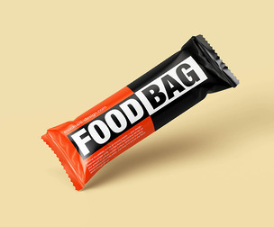 Glossy Snack Bar Packaging Mockup PSD Template