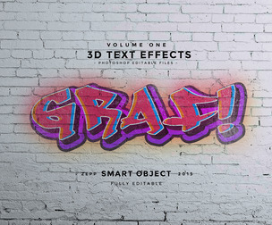 Graf PSD Fully Editable Text Effect. Layer Style PSD Mockup Template