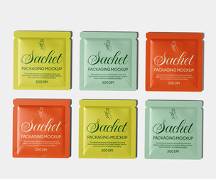 Sachet Packaging Mockup PSD Template