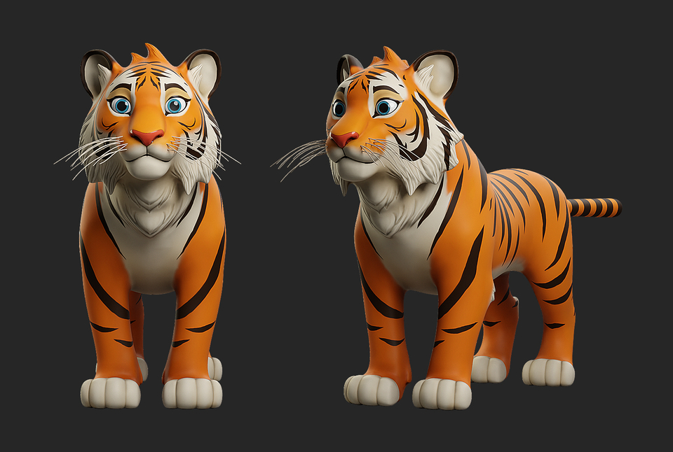 Tiger - Stylized / Cartoon