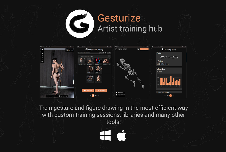 Gesturize - Gesture drawing app