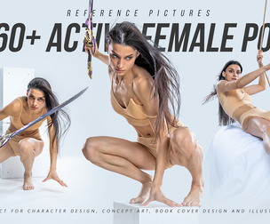 760 Female Active Poses Reference Pictures + PSD + Video Process