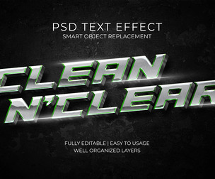 PSD Fully Editable Text Effect. Layer Style PSD Mockup Template