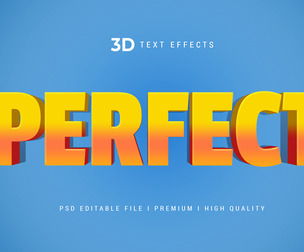 Perfect PSD Fully Editable Text Effect. Layer Style PSD Mockup Template