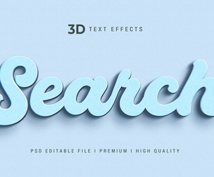 Search PSD Fully Editable Text Effect. Layer Style PSD Mockup Template