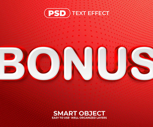 Bonus PSD Fully Editable Text Effect. Layer Style PSD Mockup Template
