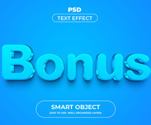 Bonus PSD Fully Editable Text Effect. Layer Style PSD Mockup Template