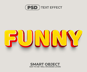 Funny PSD Fully Editable Text Effect. Layer Style PSD Mockup Template