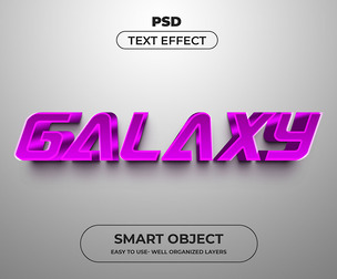 Galaxy PSD Fully Editable Text Effect. Layer Style PSD Mockup Template
