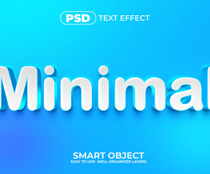 Minimal PSD Fully Editable Text Effect. Layer Style PSD Mockup Template