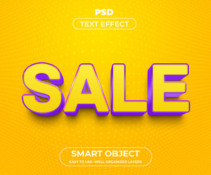 Sale PSD Fully Editable Text Effect. Layer Style PSD Mockup Template