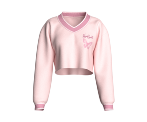 Girls Cropped Sweatshirt V2 | Marvelous / Clo3d / obj / fbx
