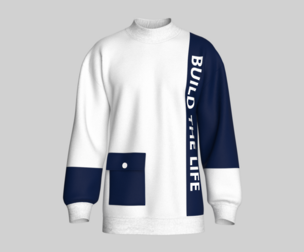Men Printed Sweatshirt - BUILD THE LIFE | Marvelous / Clo3d / obj / fbx