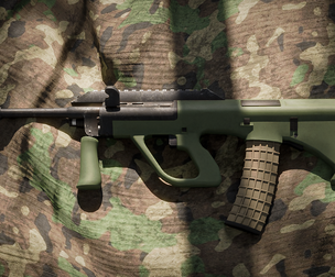 AUG gun low-poly 3d model