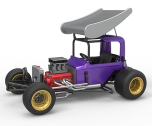 Vintage Winged Supermodified stock car for Dirt 1:25