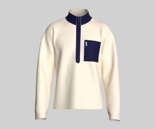 Men Half-Zip Sweatshirt With Pocket | Marvelous / Clo3d / obj / fbx