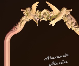 Frame Baroque / Rococo Bird and flower