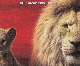 Old Canvas Printer Effect Photo Effect PSD Template