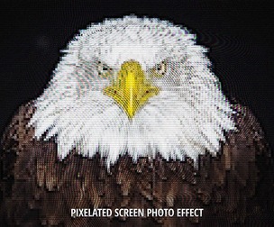 Pixelated Screen Photo Effect Photo Effect PSD Template