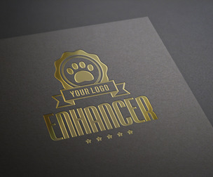 Enameled Gold  LOGO Effect, Text Effect, PSD Template