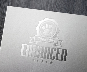 Fine Silver Letterpress LOGO Effect, Text Effect, PSD Template