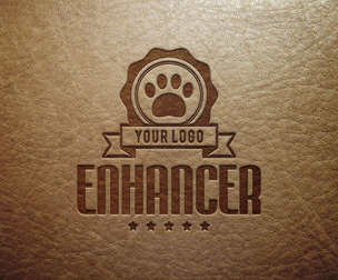 Genuine Leather LOGO Effect, Text Effect, PSD Template