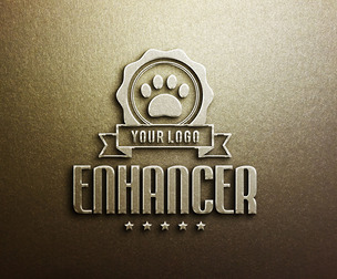 Gloss Metal on Wall LOGO Effect, Text Effect, PSD Template