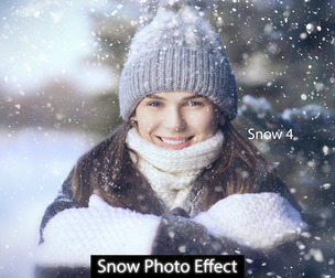 Snow Photo Effect PSD Template