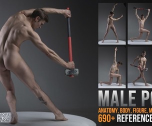 690+ Male Poses: Anatomy, Body, Figure, Motion, Muscles