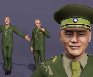 UE Standard Skeleton Chiang Kai-shek General High-Fidelity Animated Character（Gokuraku Jodo Dance）