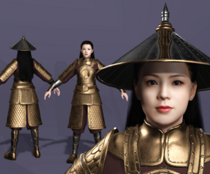 Realistic Asian Chinese Oriental Young General Mulan MaChao  LuoCheng Prince