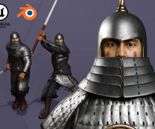 Realistic Tang Dynasty MoDao General Fully Armored Elite Soldier UE