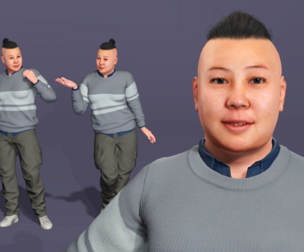 Realistic Popular Chinese Influencer Yu Jie Gokuraku Jodo