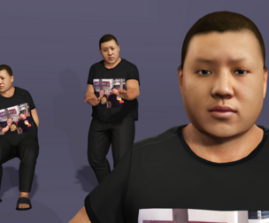 Realistic Chinese Influencer tiger brother Hu Ge UE Skeletal Rig