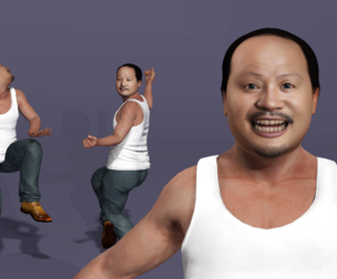 Realistic Chinese Rural Comedy NPC  farmer XIE GUANGKUN Dance