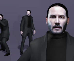 Realistic Action Movie Agent Style John Wick Keanu Charles Reeves