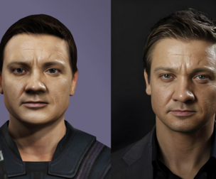 Realistic Hawkeye from marvel Clinton Francis Barton Jeremy Renner
