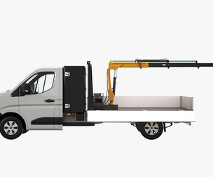 Renault Master Tipper Flatbed Crane Truck PBR Textured