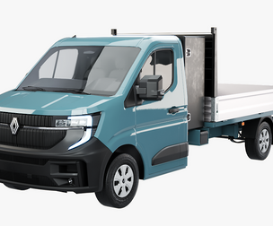 Renault Master Tipper Flatbed V2 Truck PBR Textured 3D Model